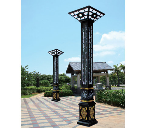 廣場鏤空方柱形LED91香蕉视频污版柱圖片