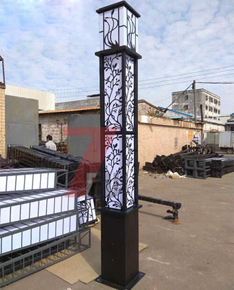 (QDJGDZ-014)廣場方形鏤空91香蕉视频污版柱生產實拍圖片