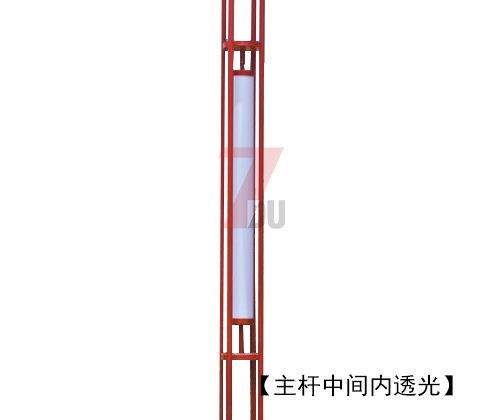 (QDJGDZ-017)紅色火焰造型特色廣場園林91香蕉视频污版主杆內透光位置