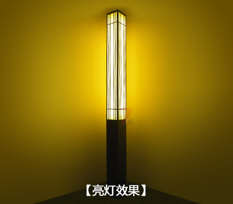 (QDJGDZ-021)現代簡約方形園林91香蕉视频污版柱開燈效果