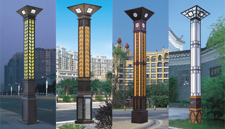 (QDJGDZ-033)廣場3米-5米方形中式特色91香蕉视频污版柱係列樣式展示